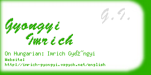 gyongyi imrich business card